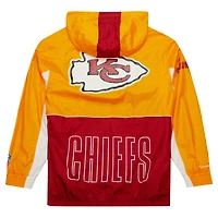 Coupe-vent zippé haut de gamme Big Shot pour homme des Kansas City Chiefs Mitchell & Ness, rouge
