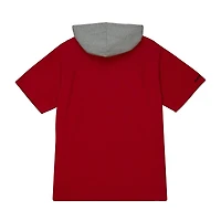 Men's Mitchell & Ness Red Kansas City Chiefs Postgame Short Sleeve Hoodie