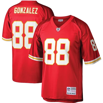 Maillot réplique Mitchell & Ness Tony Gonzalez rouge Kansas City Chiefs Legacy pour hommes