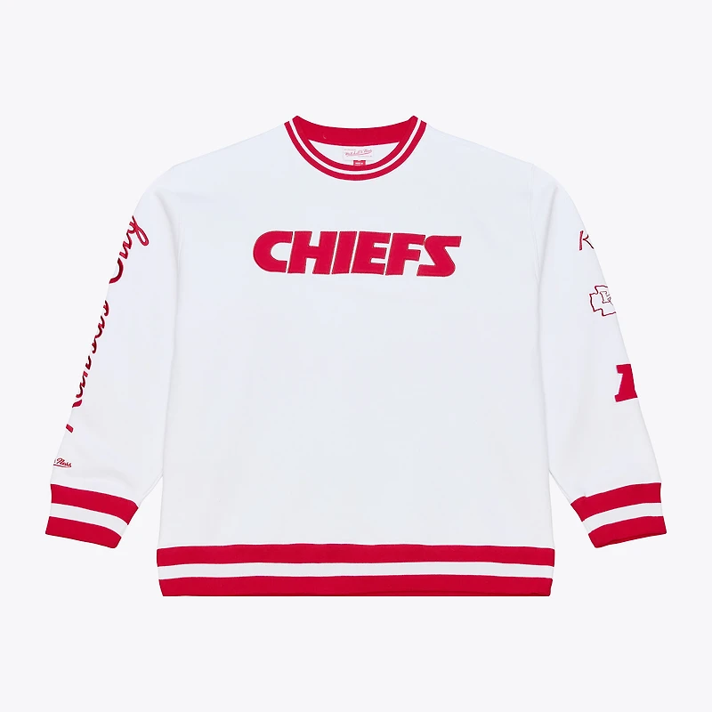 Sweat-shirt polaire arctique Mitchell & Ness blanc Kansas City Chiefs pour homme