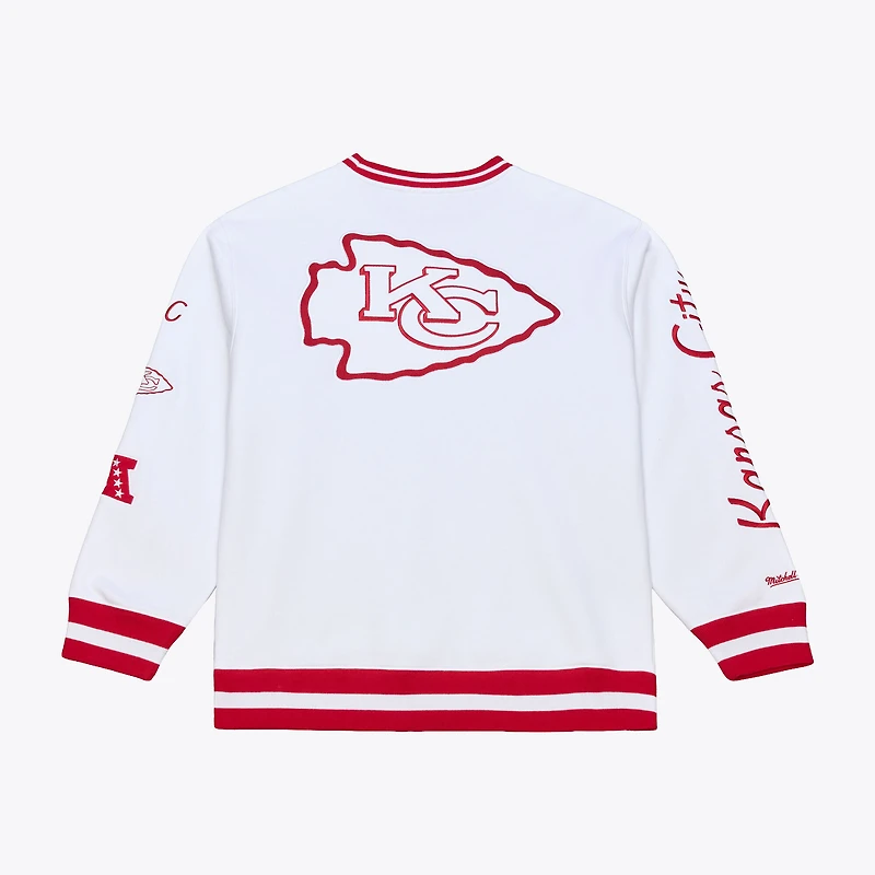 Sweat-shirt polaire arctique Mitchell & Ness blanc Kansas City Chiefs pour homme