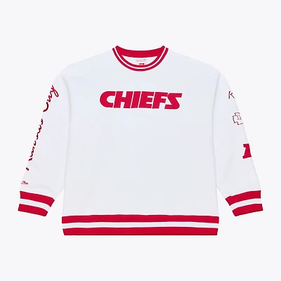 Sweat-shirt polaire arctique Mitchell & Ness blanc Kansas City Chiefs pour homme