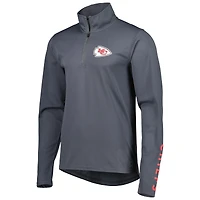 Pull à demi-zip MSX by Michael Strahan pour homme, couleur anthracite, des Kansas City Chiefs