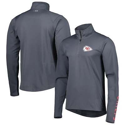 Pull à demi-zip MSX by Michael Strahan pour homme, couleur anthracite, des Kansas City Chiefs