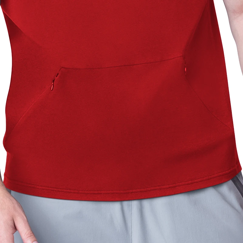 Sweat à capuche sans manches MSX by Michael Strahan rouge Kansas City Chiefs Action pour homme