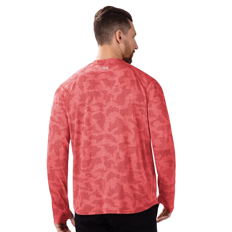 T-shirt à manches longues camouflage rouge Kansas City Chiefs MSX by Michael Strahan pour homme