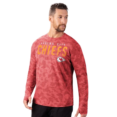 Men's MSX by Michael Strahan Red Kansas City Chiefs Performance Camo Long Sleeve T-Shirt