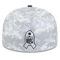 Casquette ajustée 59FIFTY New Era Arctic Camo/Graphite Kansas City Chiefs 2024 Salute To Service pour homme