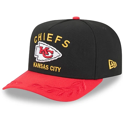 Men's New Era Black/Red Kansas City Chiefs 2025 NFL Draft 9FIFTY A-Frame Snapback Hat