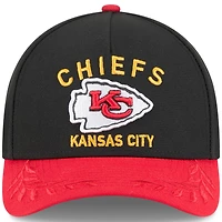 Casquette ajustable New Era 9FORTY M-Crown A-Frame noire/rouge pour homme, Kansas City Chiefs, draft NFL 2025