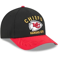 Casquette ajustable New Era 9FORTY M-Crown A-Frame noire/rouge pour homme, Kansas City Chiefs, draft NFL 2025