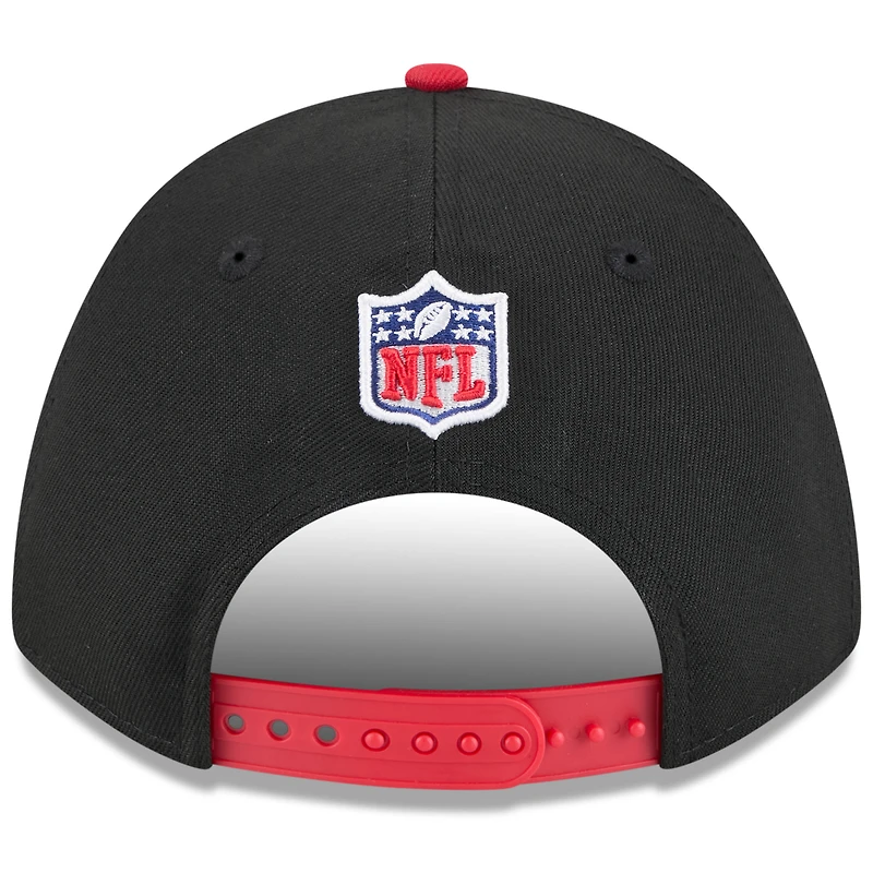 Casquette ajustable New Era 9FORTY M-Crown A-Frame noire/rouge pour homme, Kansas City Chiefs, draft NFL 2025
