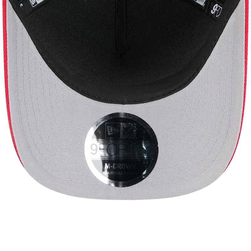 Casquette ajustable New Era 9FORTY M-Crown A-Frame noire/rouge pour homme, Kansas City Chiefs, draft NFL 2025