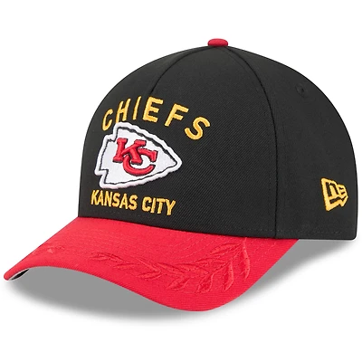 Men's New Era Black/Red Kansas City Chiefs 2025 NFL Draft 9FORTY M-Crown A-Frame Adjustable Hat