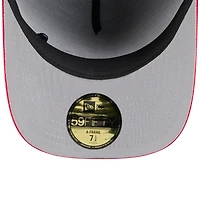 Casquette ajustée New Era 59FIFTY noire/rouge pour homme, modèle A-Frame, draft NFL 2025, Kansas City Chiefs, sur scène