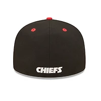 Casquette ajustée 59FIFTY New Era pour homme des Kansas City Chiefs Flipside 2Tone noir/rouge