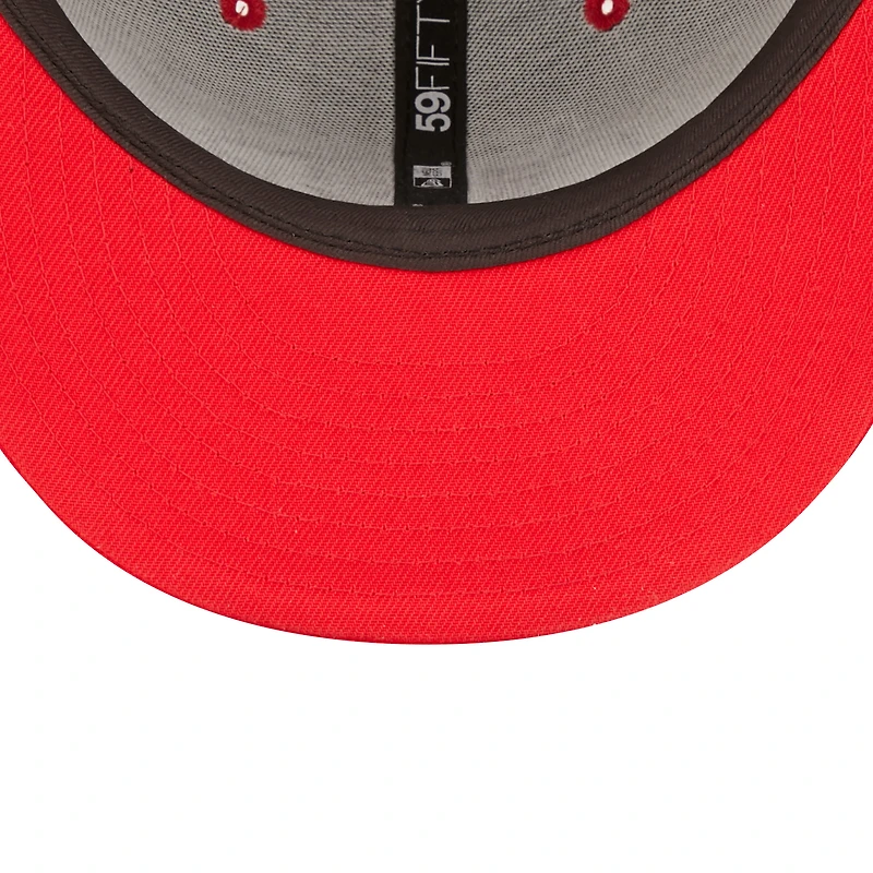 Men's New Era  Black/Red Kansas City Chiefs Flipside 2Tone 59FIFTY Fitted Hat