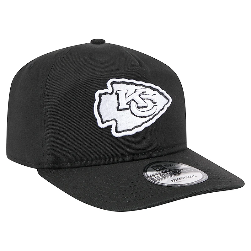 Casquette ajustable New Era 19TWENTY noire/blanche pour homme des Kansas City Chiefs
