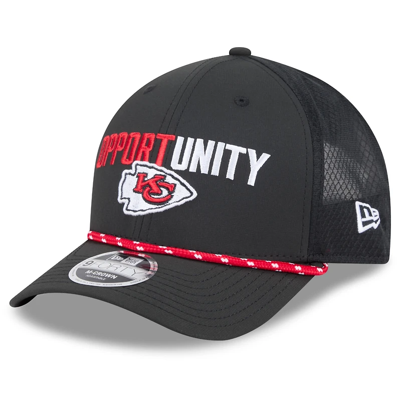 Men's New Era Black Kansas City Chiefs 2025 Inspire Change 9FORTY M-Crown Adjustable Hat