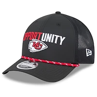 Men's New Era Black Kansas City Chiefs 2025 Inspire Change 9FORTY M-Crown Adjustable Hat