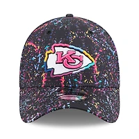 Casquette New Era noire 39THIRTY Flex des Kansas City Chiefs 2025 NFL Crucial Catch pour homme