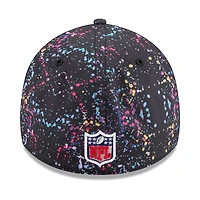 Casquette New Era noire 39THIRTY Flex des Kansas City Chiefs 2025 NFL Crucial Catch pour homme