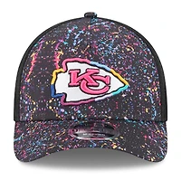 Men's New Era Black Kansas City Chiefs 2025 NFL Crucial Catch 9FORTY Adjustable Hat
