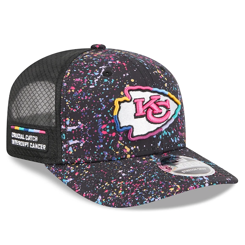 Casquette ajustable 9SEVENTY NFL Crucial Catch 2025 des Chiefs de Kansas City de New Era pour homme, noire