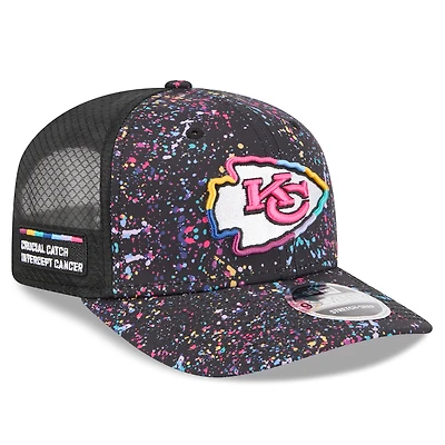 Casquette ajustable 9SEVENTY NFL Crucial Catch 2025 des Chiefs de Kansas City de New Era pour homme, noire