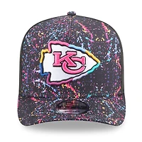 Casquette snapback 9FIFTY noire New Era Kansas City Chiefs 2025 NFL Crucial Catch pour homme