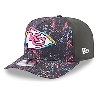 Casquette snapback 9FIFTY noire New Era Kansas City Chiefs 2025 NFL Crucial Catch pour homme
