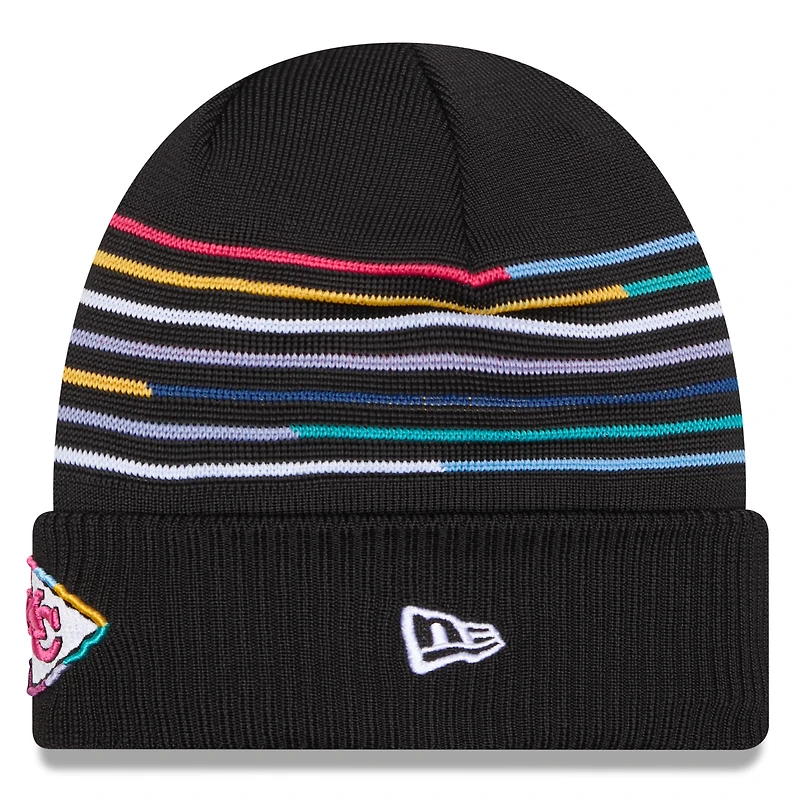 Bonnet à revers NFL Crucial Catch 2025 des Chiefs de Kansas City de New Era pour homme, noir