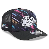 Casquette trucker ajustable New Era noire Kansas City Chiefs 2026 NFL Crucial Catch 9SEVENTY pour homme