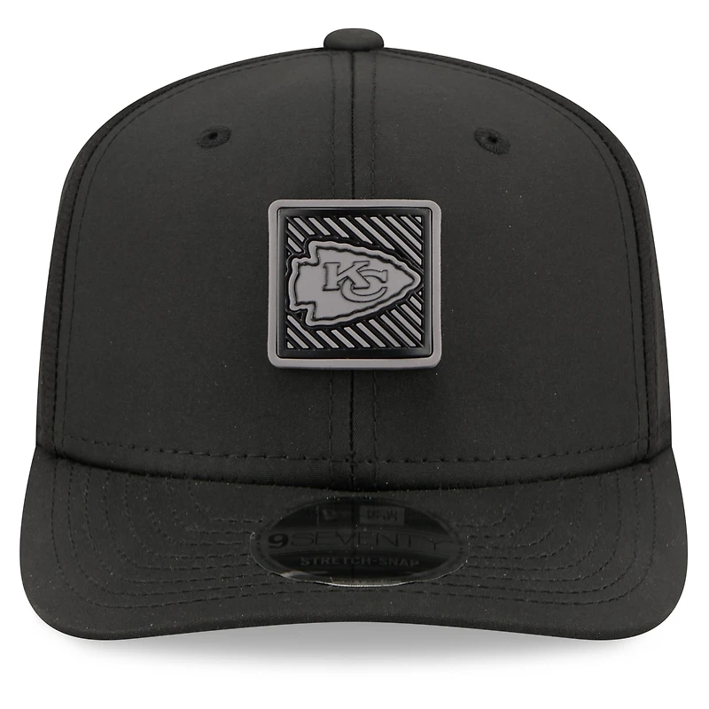 Men's New Era Black Kansas City Chiefs 2026 NFL Training Camp 9SEVENTY Adjustable Hat