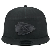 Casquette à visière rabattable 9FIFTY Adventure en toile noire Kansas City Chiefs New Era pour homme