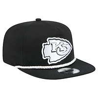 Casquette de golf à visière snapback Kansas City Chiefs B-Dub noire New Era pour homme