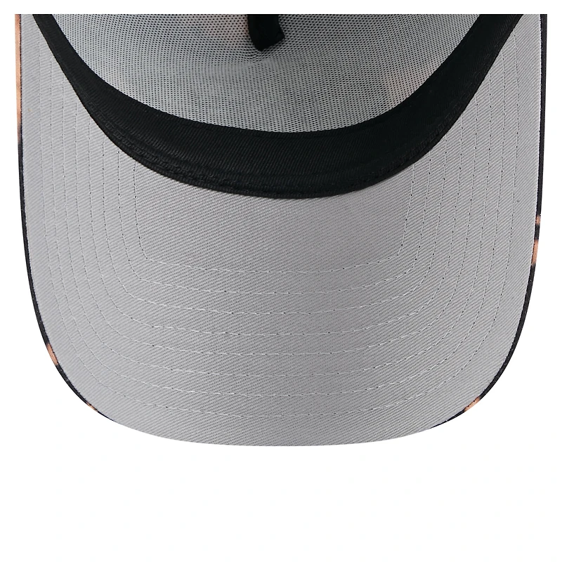 Men's New Era Black Kansas City Chiefs Bleached 9FORTY A-Frame Adjustable Hat