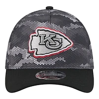 Men's New Era  Black Kansas City Chiefs Camo A-Frame 39THIRTY Flex Hat