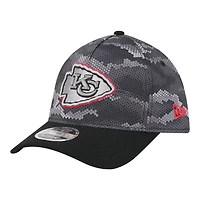 Men's New Era  Black Kansas City Chiefs Camo A-Frame 39THIRTY Flex Hat