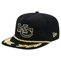 Men's New Era Black Kansas City Chiefs City Originals Corduroy Skipper Golfer Snapback Hat