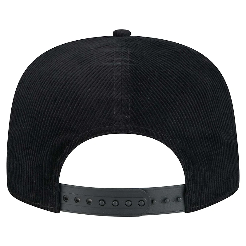 Casquette de golf à visière rabattable City Originals en velours côtelé Kansas City Chiefs New Era noire pour homme