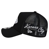 Casquette ajustable New Era noire Kansas City Chiefs 9FORTY à monture A pour homme