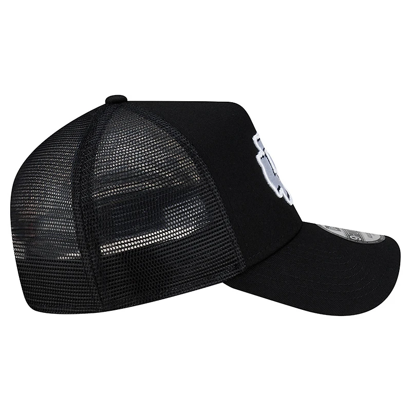 Men's New Era Black Kansas City Chiefs City Script 9FORTY A-Frame Adjustable Hat