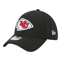Casquette New Era noire Kansas City Chiefs Core Team 39THIRTY Flex pour homme