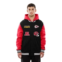 Men's New Era Black Kansas City Chiefs Full-Snap Fleece Hoodie Jacket