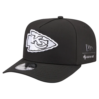 Casquette ajustable New Era 9FIFTY noire Kansas City Chiefs Gore-Tex A-Frame pour homme