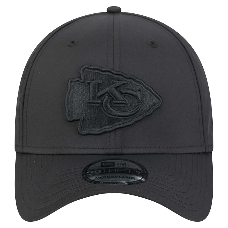 Men's New Era Black Kansas City Chiefs Hydro 39THIRTY Flex Hat