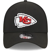 Men's New Era Black Kansas City Chiefs  Main 39THIRTY Flex Hat