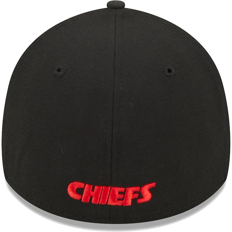 Casquette Flex 39THIRTY Main des Chiefs de Kansas City New Era pour homme, noire