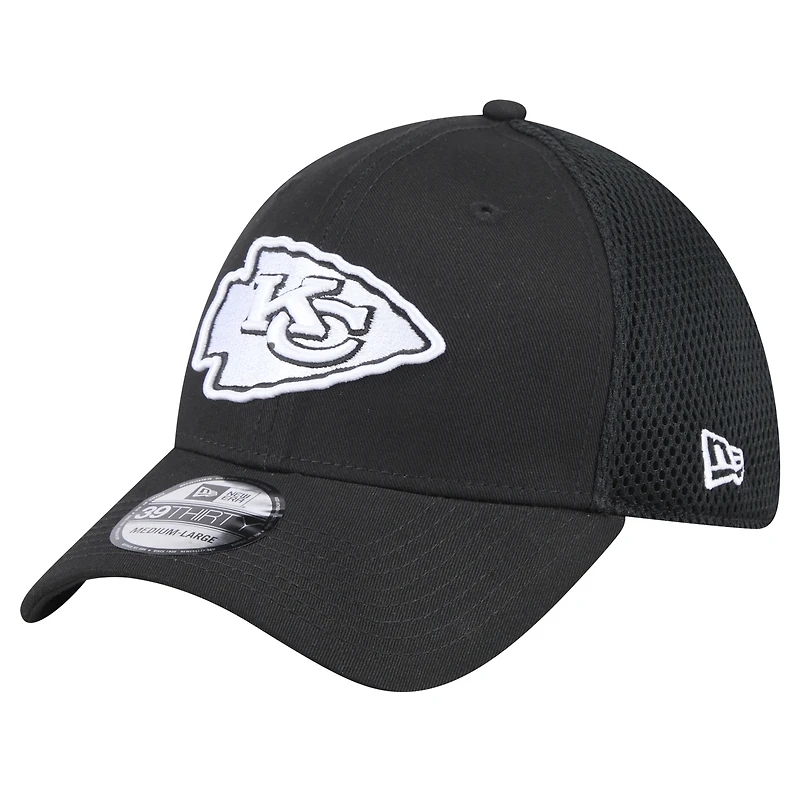 Casquette Main Neo 39THIRTY Flex noire New Era Kansas City Chiefs pour homme